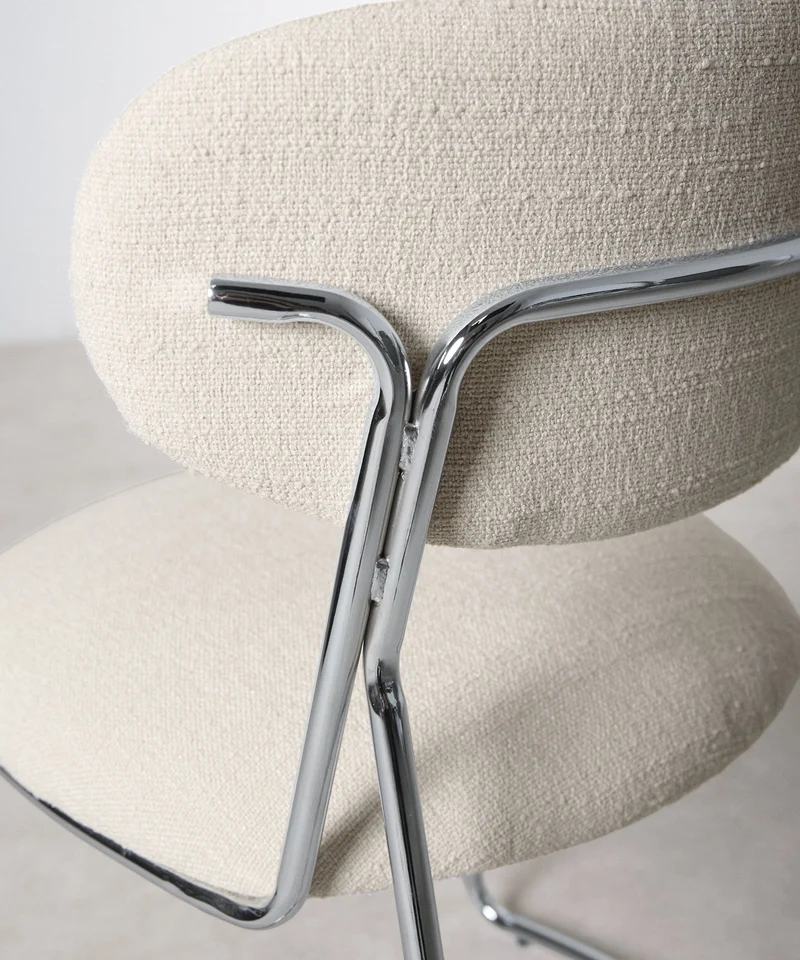 Silla de Comedor de Tela y metal Moritz