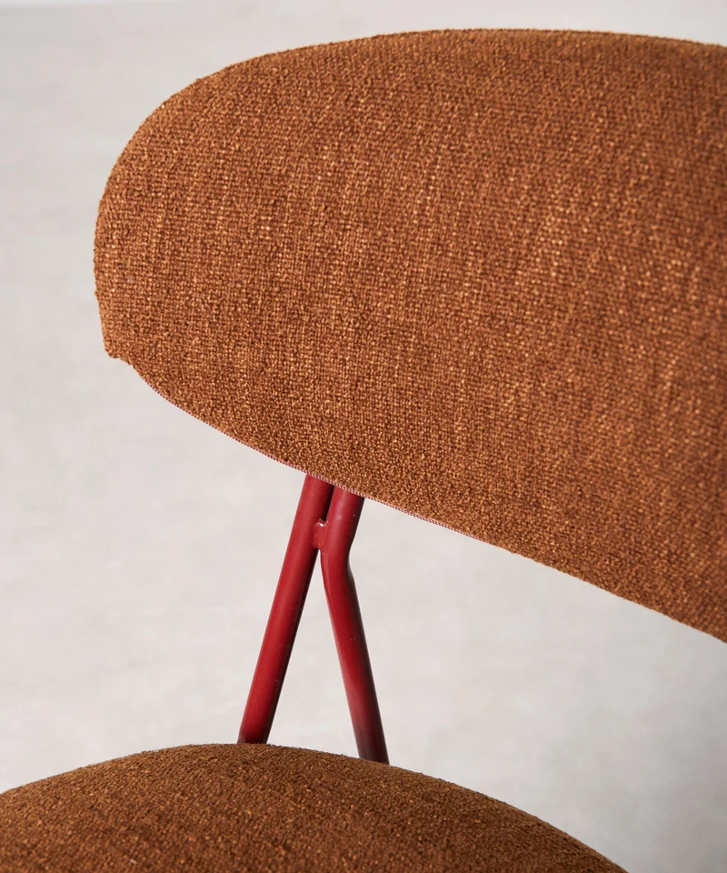 Silla de Comedor de Tela y metal Moritz