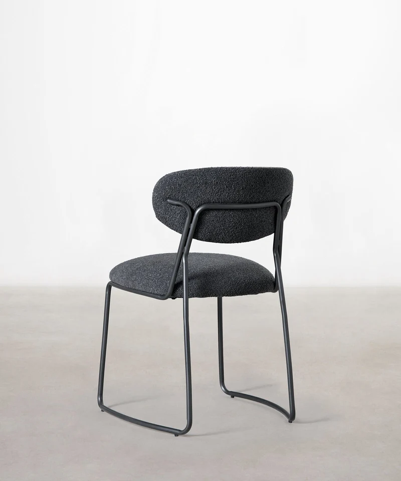 Silla de Comedor de Tela y metal Moritz