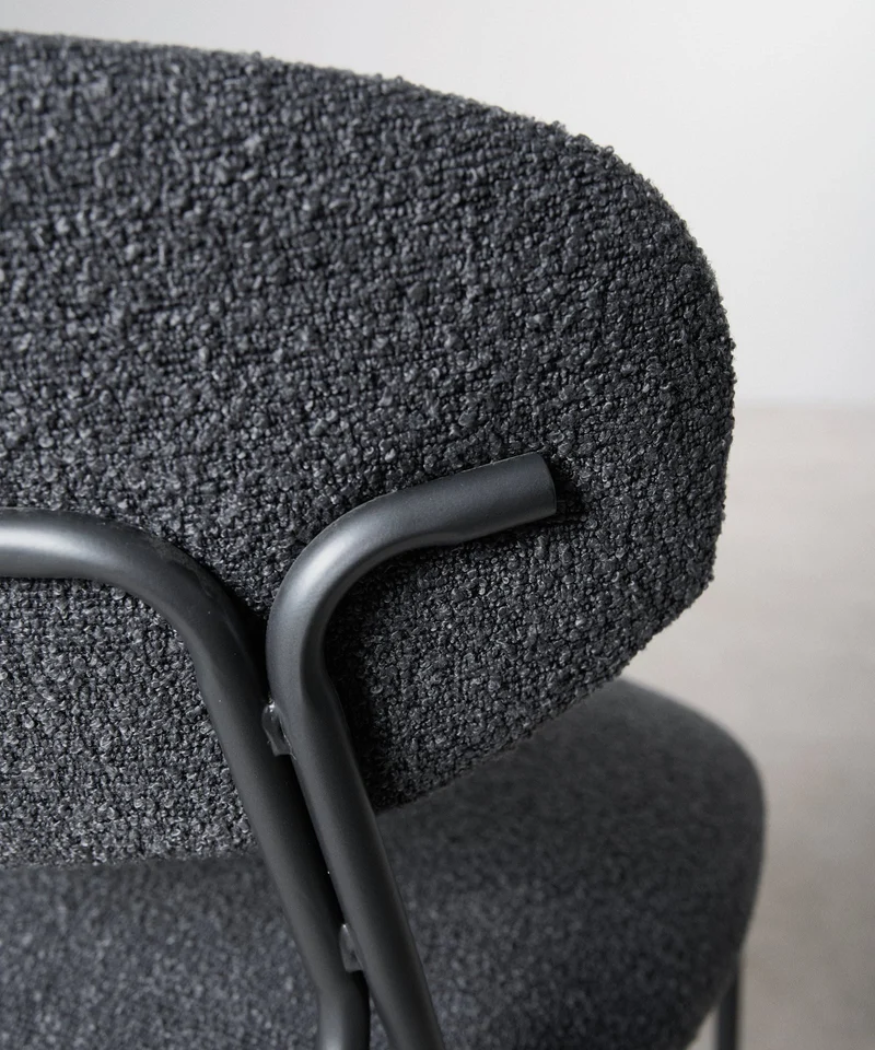 Silla de Comedor de Tela y metal Moritz