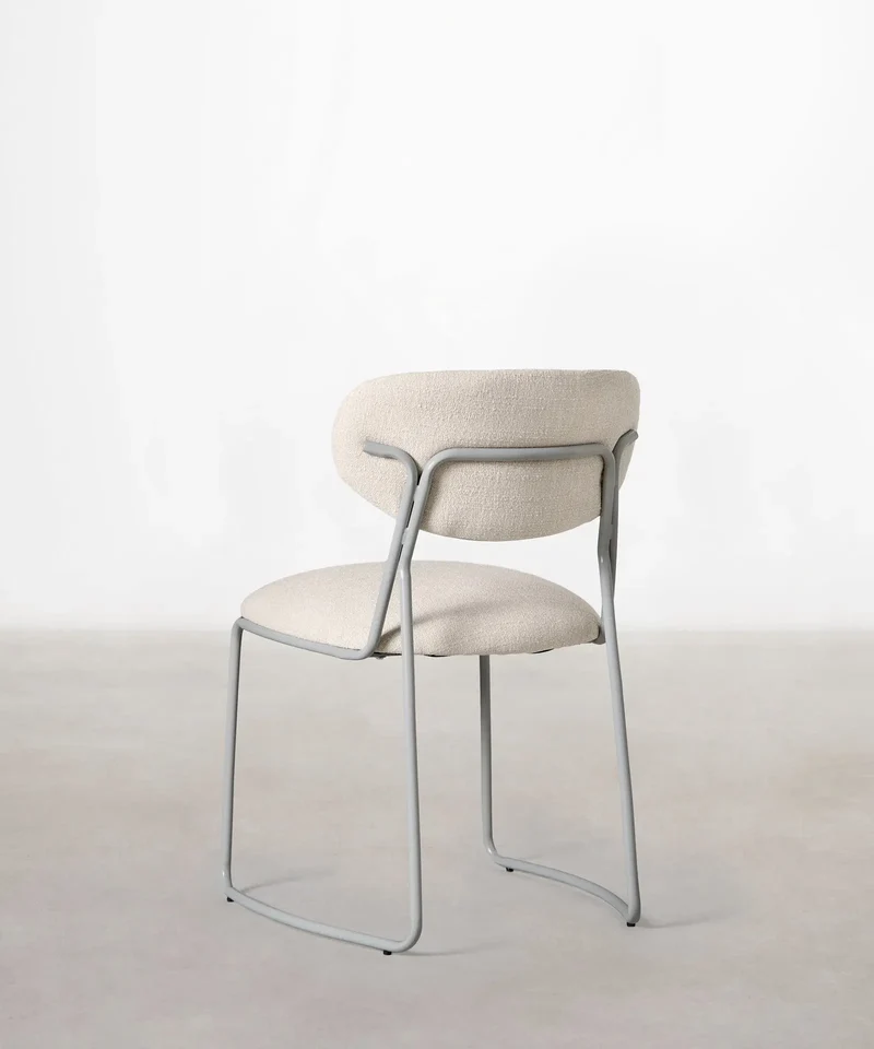 Silla de Comedor de Tela y metal Moritz