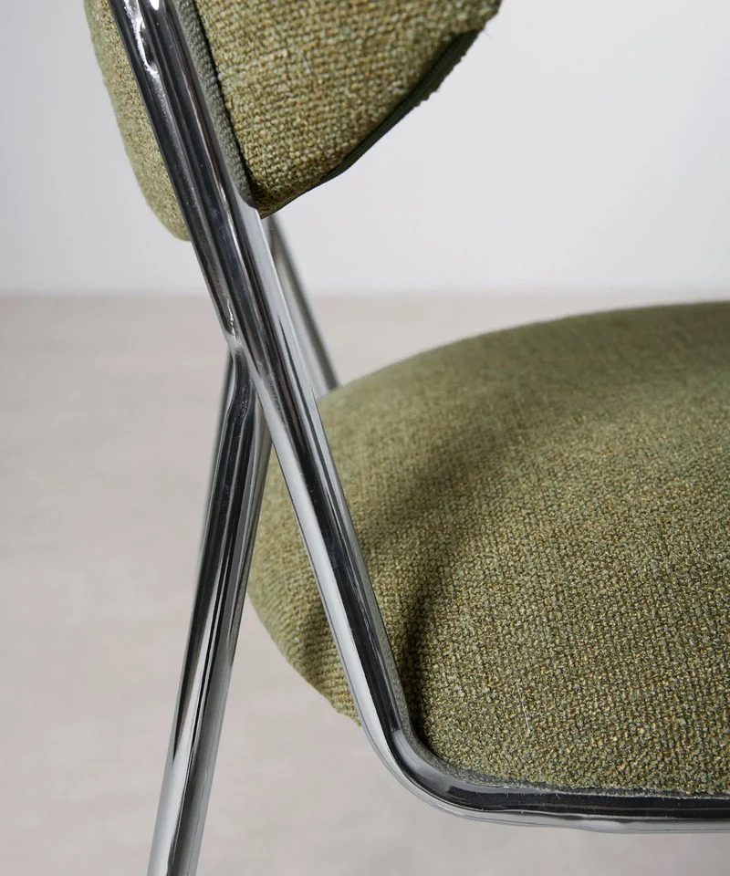 Silla de Comedor de Tela y metal Moritz