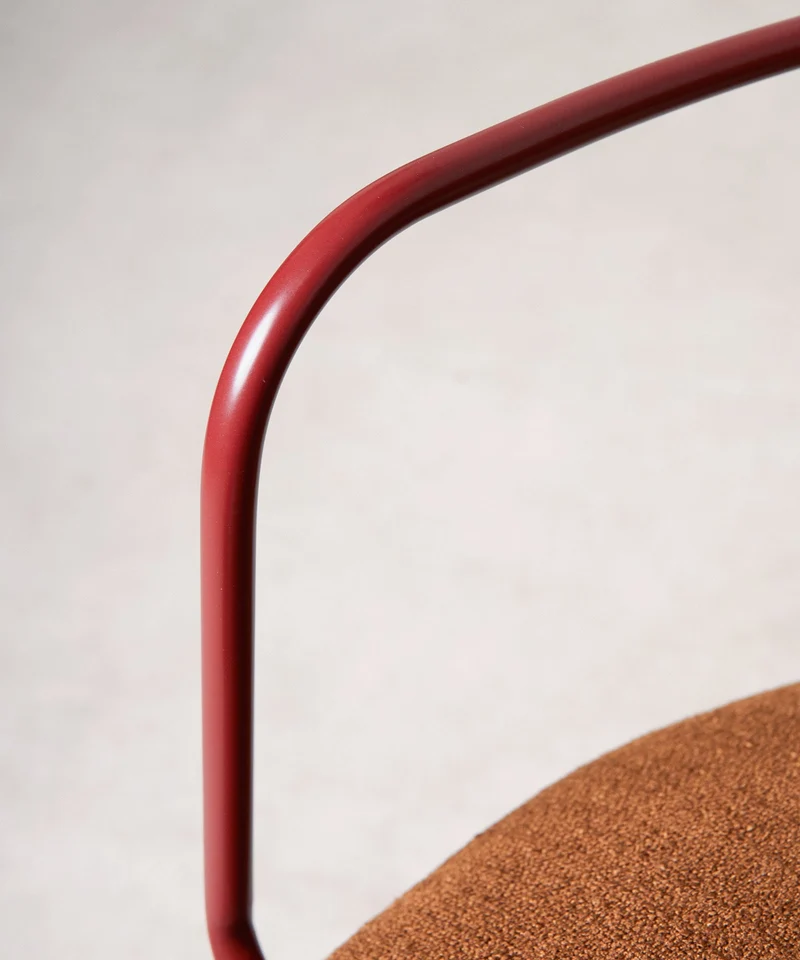 Silla de Comedor de Tela y Metal con Reposabrazos Moritz Arms