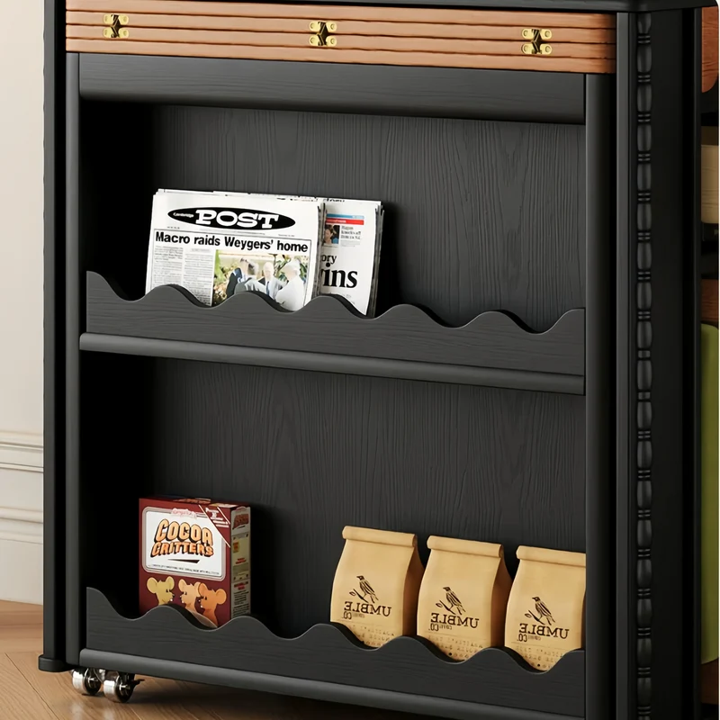 Table îlot de cuisine extensible de style nordique rétro avec 4 chaises