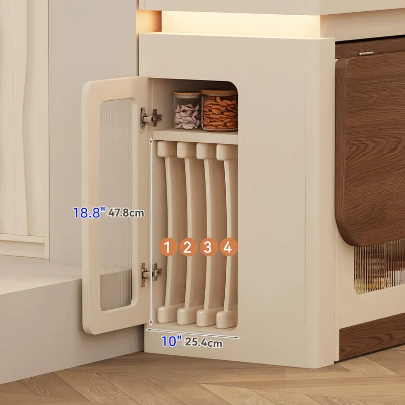 Îlot de cuisine extensible en bois massif avec ensemble de 4 chaises