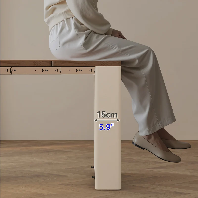 Îlot de cuisine extensible avec rangement et chaises