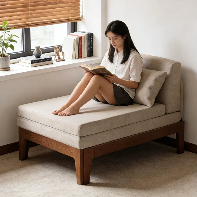 Lit de jour convertible futon en bois massif