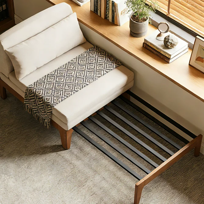 Lit de jour convertible futon en bois massif