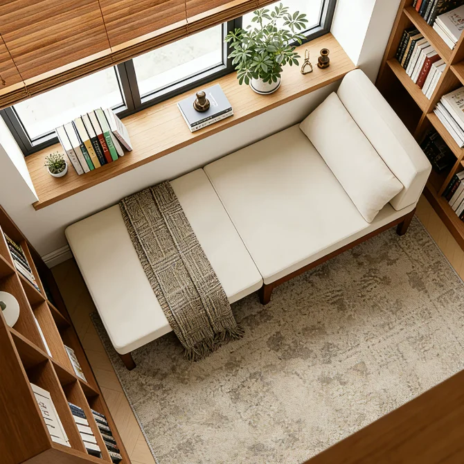 Lit de jour convertible futon en bois massif
