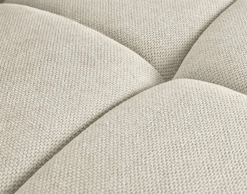 Canapé panoramique BESTMOBILIER 7 places en tissu beige RAY