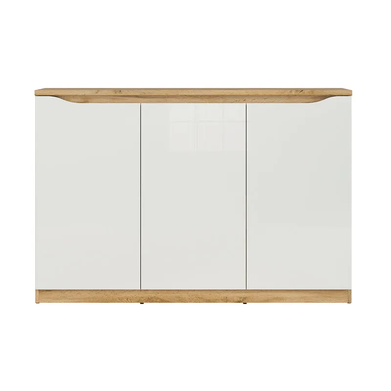 Buffet 3 portes June Blanc et Bois