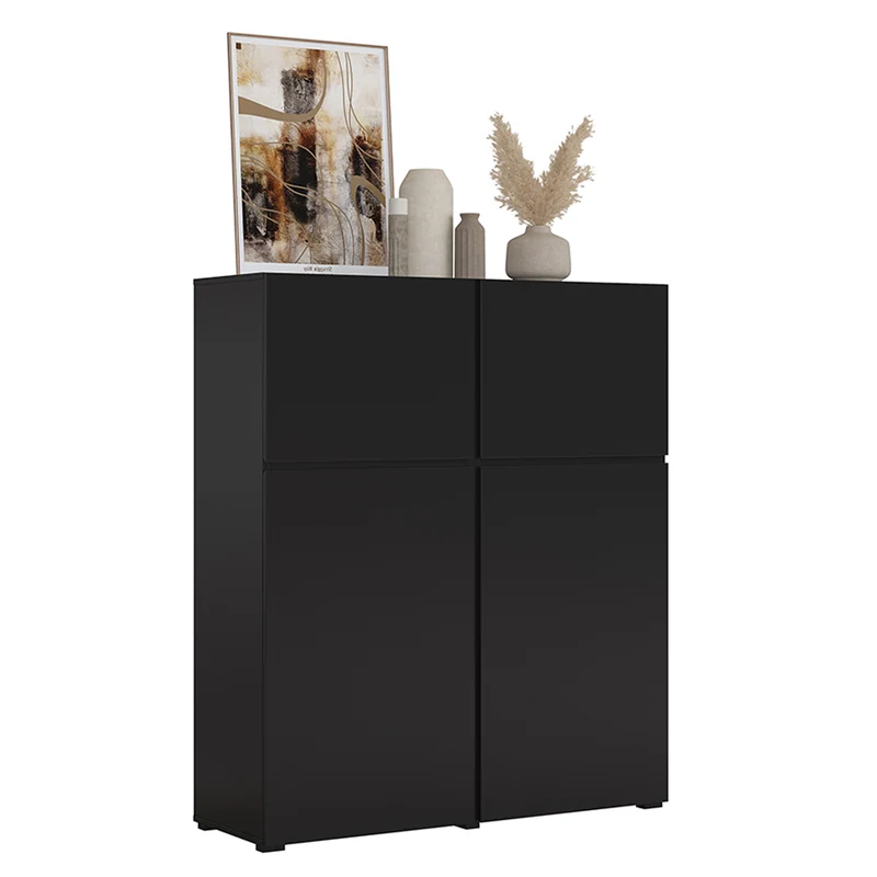 Buffet haut 4 portes Lilia Noir
