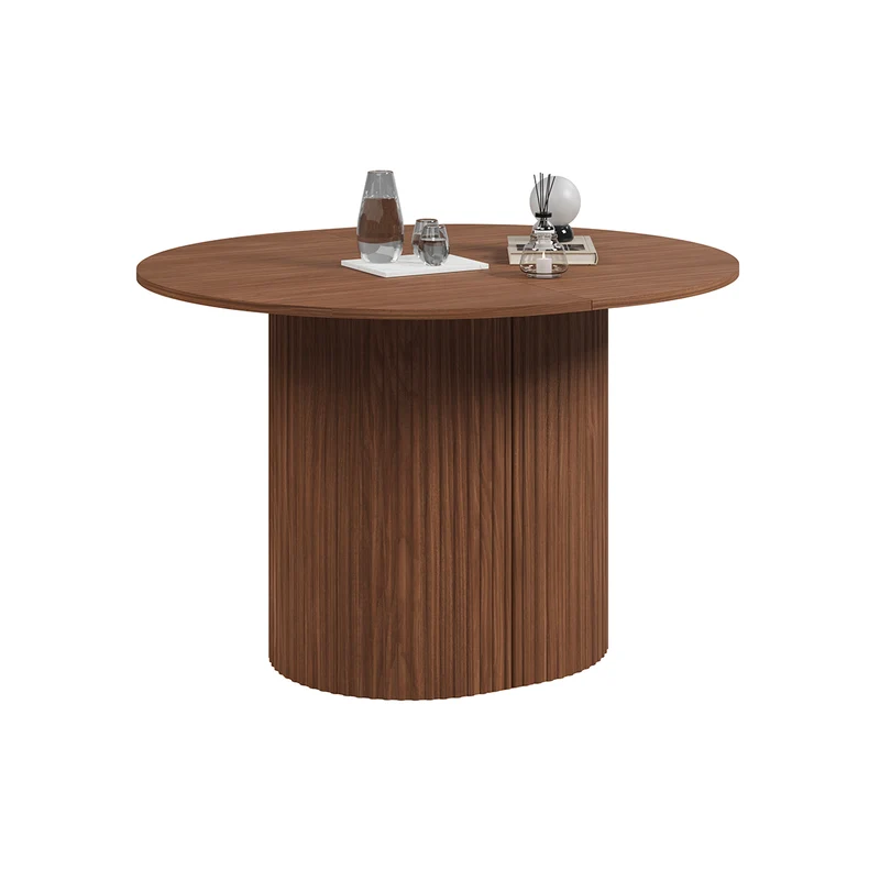 Table à manger extensible 4 à 8 places Canopée Bois foncé