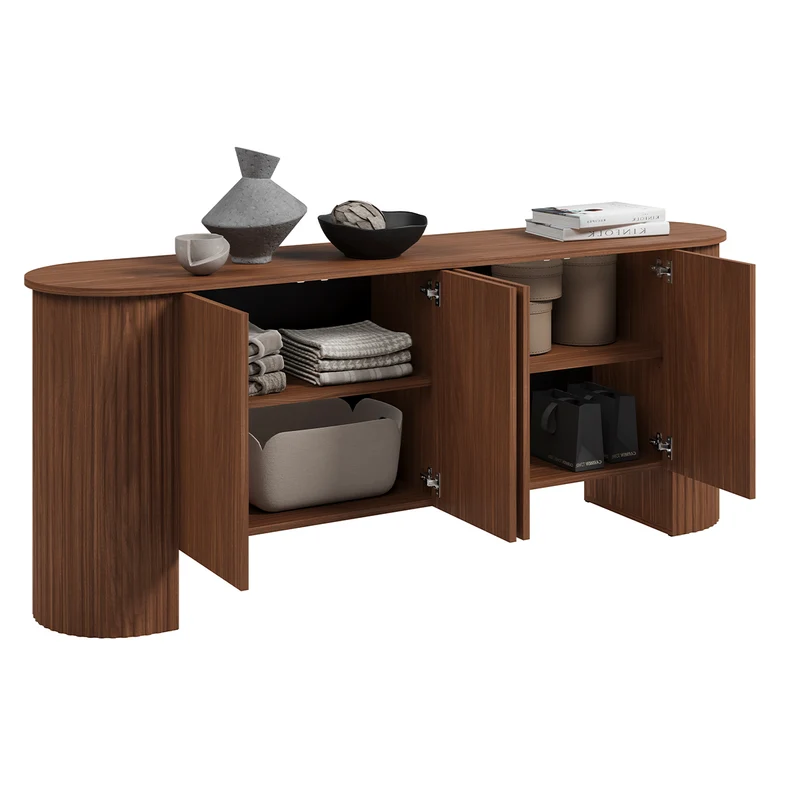 Buffet 4 portes Canopée Bois foncé