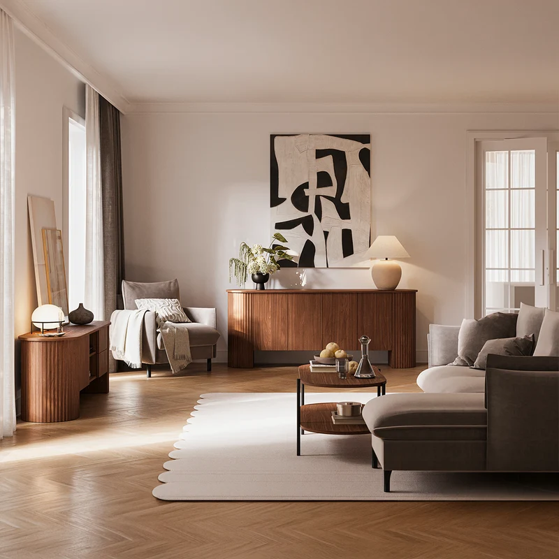 Buffet 4 portes Canopée Bois foncé