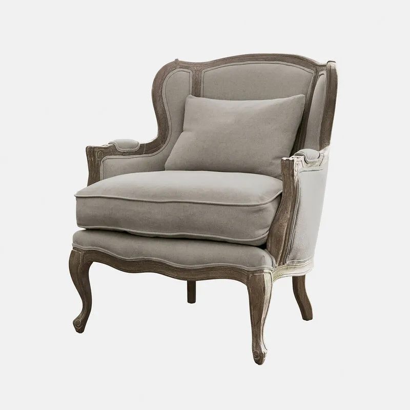Fauteuil LOBERON Kingswinford gris en bois