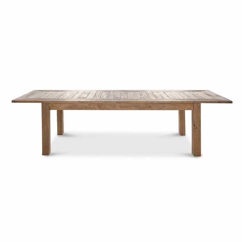 Table à manger extensible LOBERON Amherst en bois de pin + 2 bancs