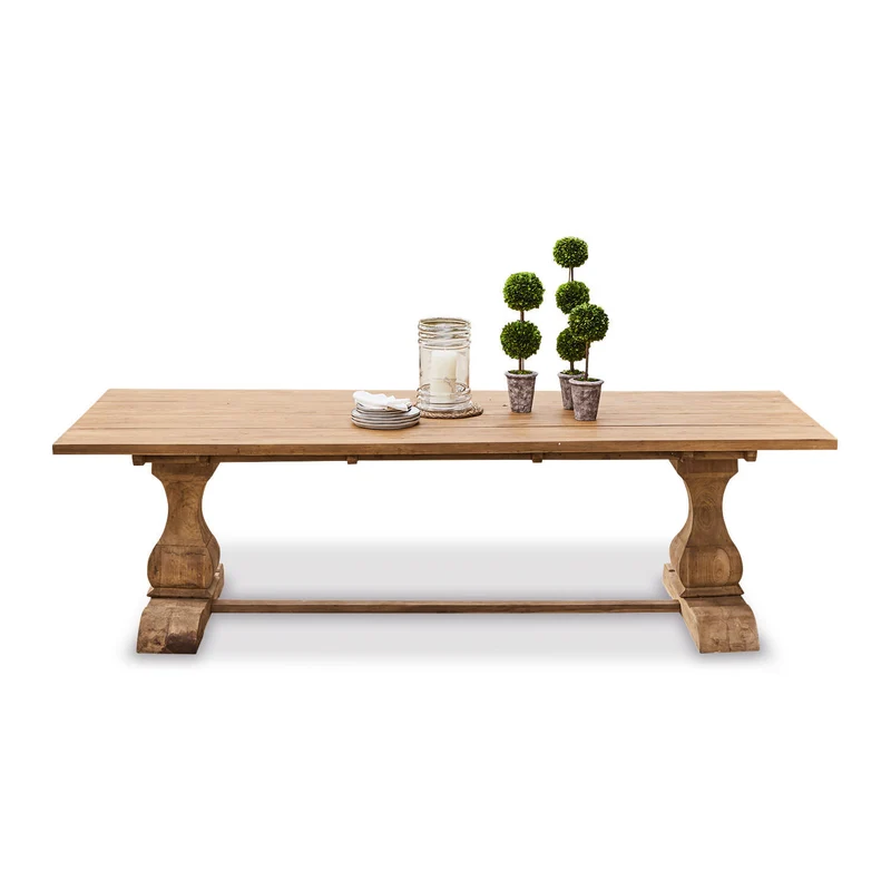 Table à manger LOBERON Devonshire 10 personnes en bois massif marron