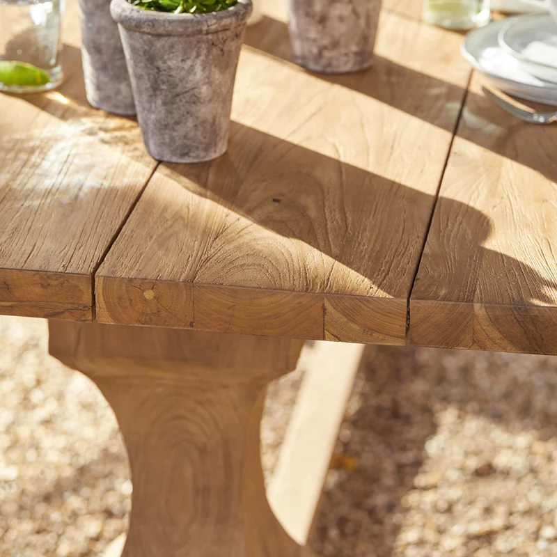 Table à manger LOBERON Devonshire 10 personnes en bois massif marron