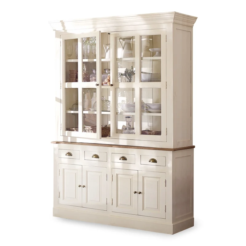 Buffet LOBERON Morningside en bois massif blanc fabrication main