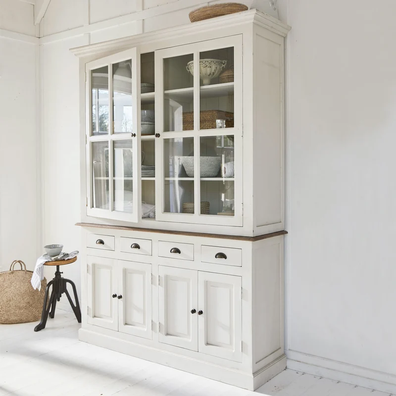 Buffet LOBERON Morningside en bois massif blanc fabrication main