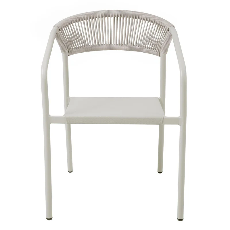 Lot de 2 chaises de jardin en aluminium et rotin synthétique avec accoudoirs