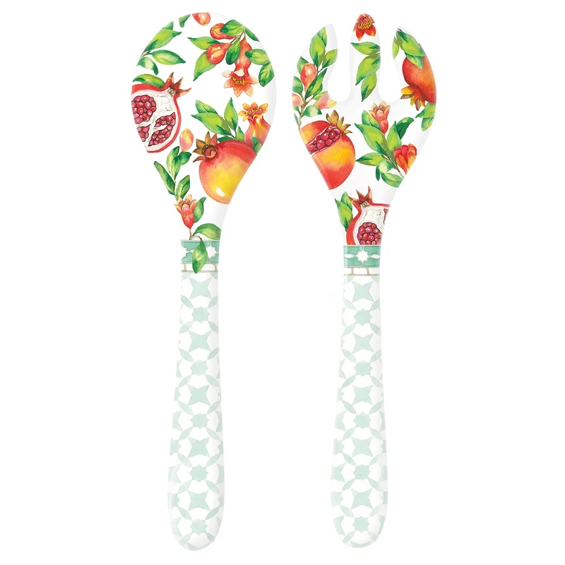 Couverts à salade en mélamine grenade - 33 cm