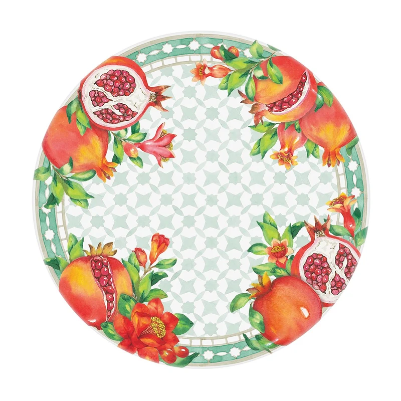 Petite assiette plate à dessert en mélamine grenade - Ø 23 cm