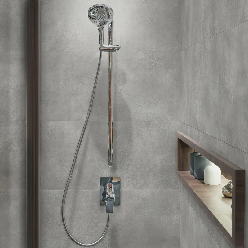 Dalles murales Gx Wall+ 45x90 cm Gray Cement flower