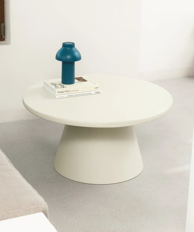 Mesa de Centro Redonda en Microcemento Hera (80 cm)