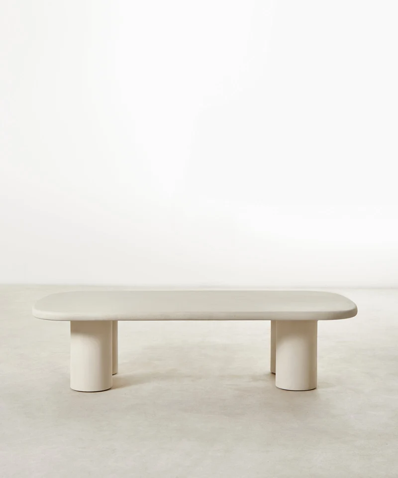 Mesa de Centro Alargada en Microcemento Sira (120 cm)