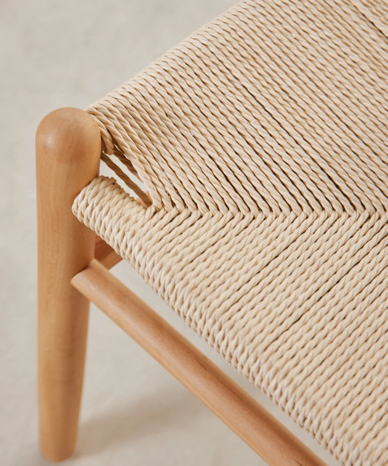 Silla de Madera y Cuerda Trenzada Uish