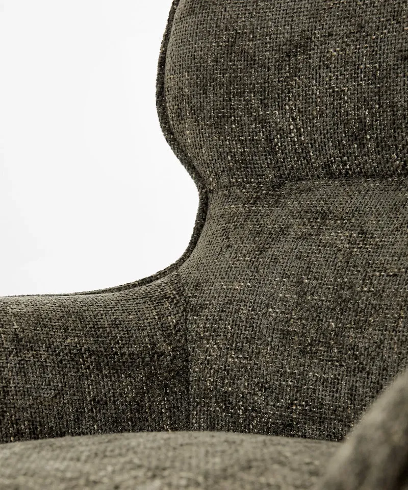 Sillón giratorio en tejido suave Norden