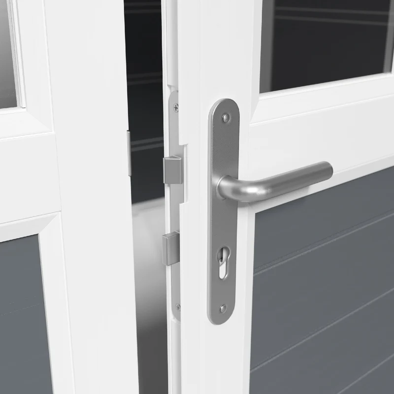 Abri de jardin 7,5 m² PMMA gris Déco