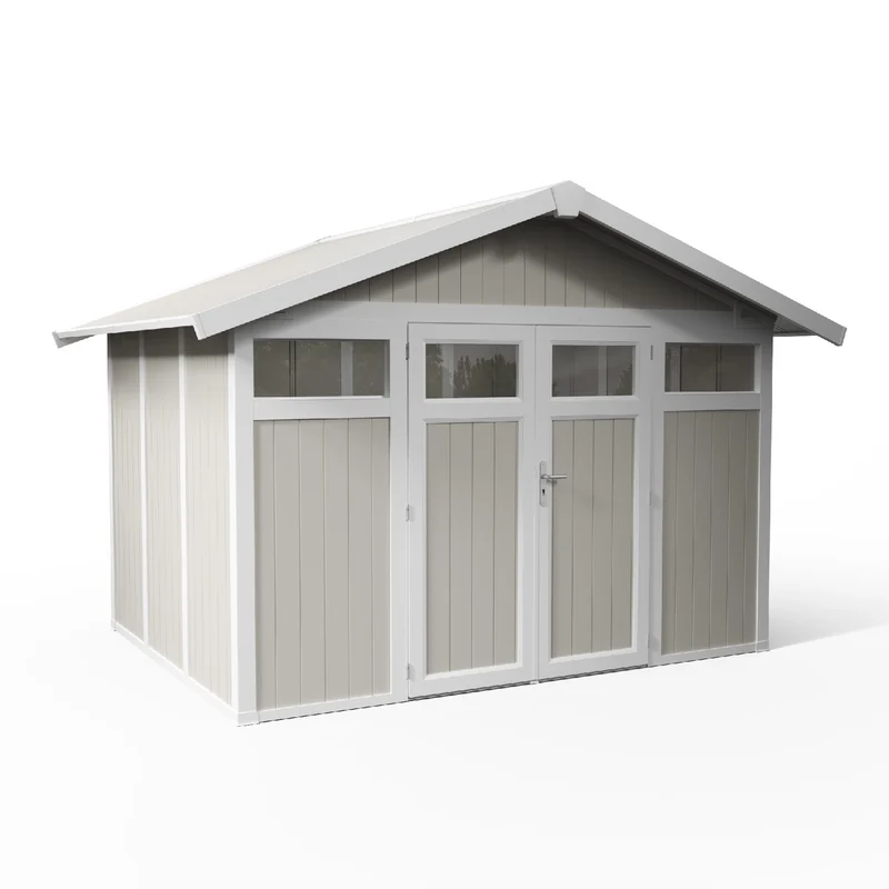 Abri de jardin 7,5 m² gris - vert Utility