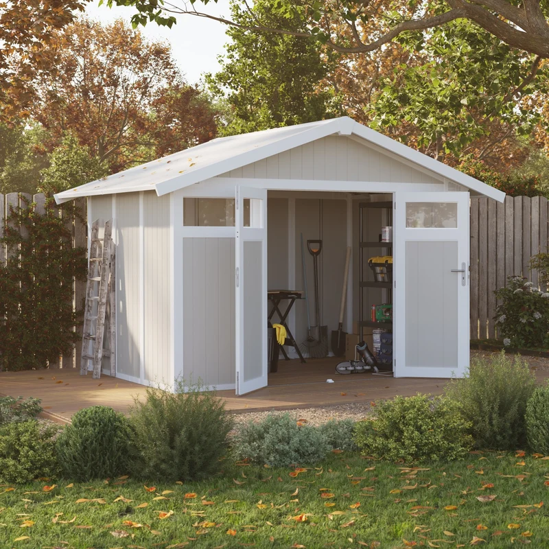 Abri de jardin 7,5 m² gris - vert Utility