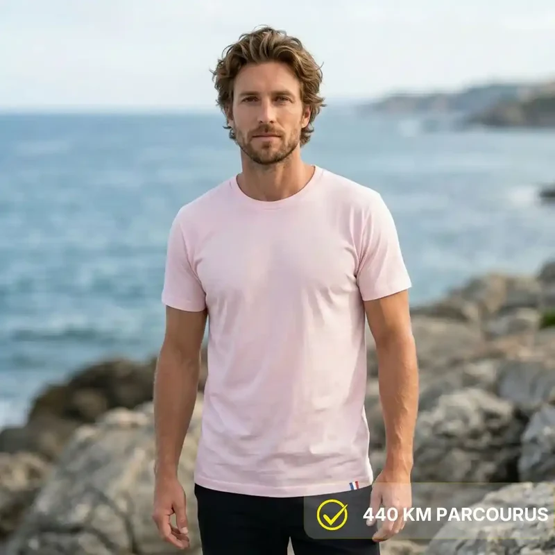 T-shirt Homme Rose Clair | Coton Bio