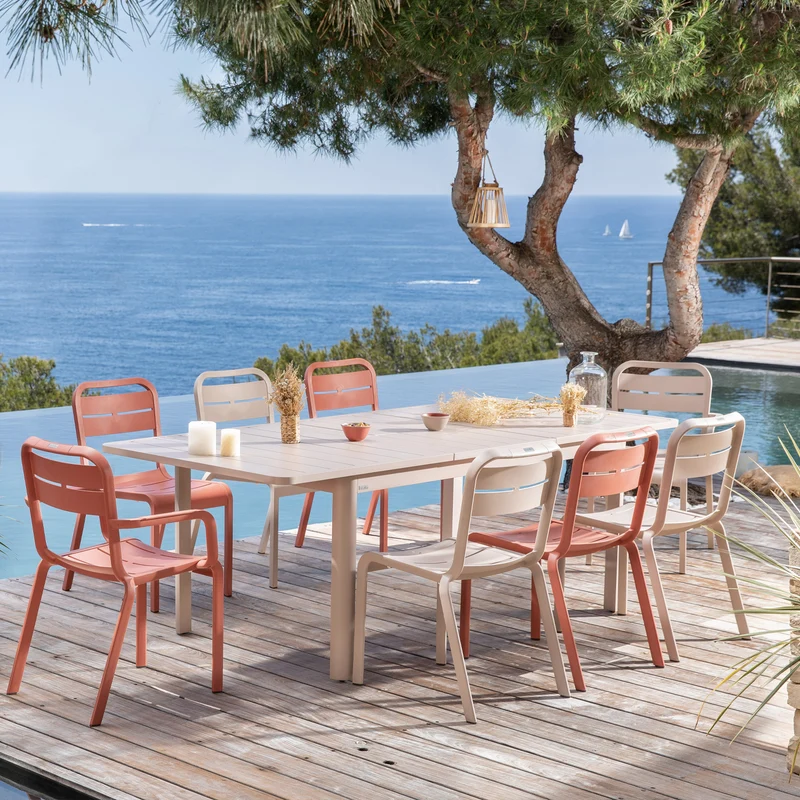 Table de jardin CANNES extensible 173-233 x 100 cm