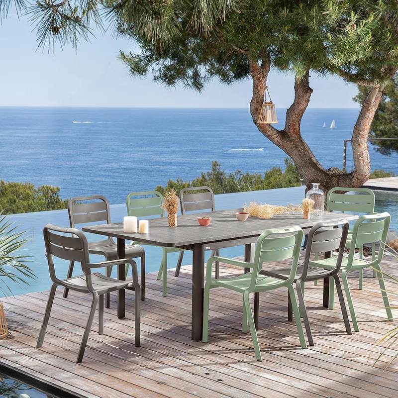 Table de jardin CANNES extensible 173-233 x 100 cm