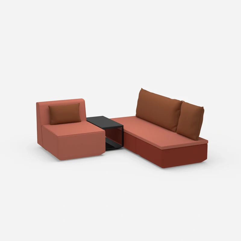 Pouf mit Topper
