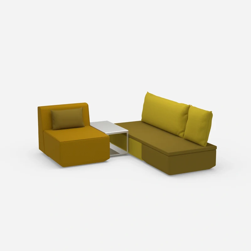 Pouf mit Topper