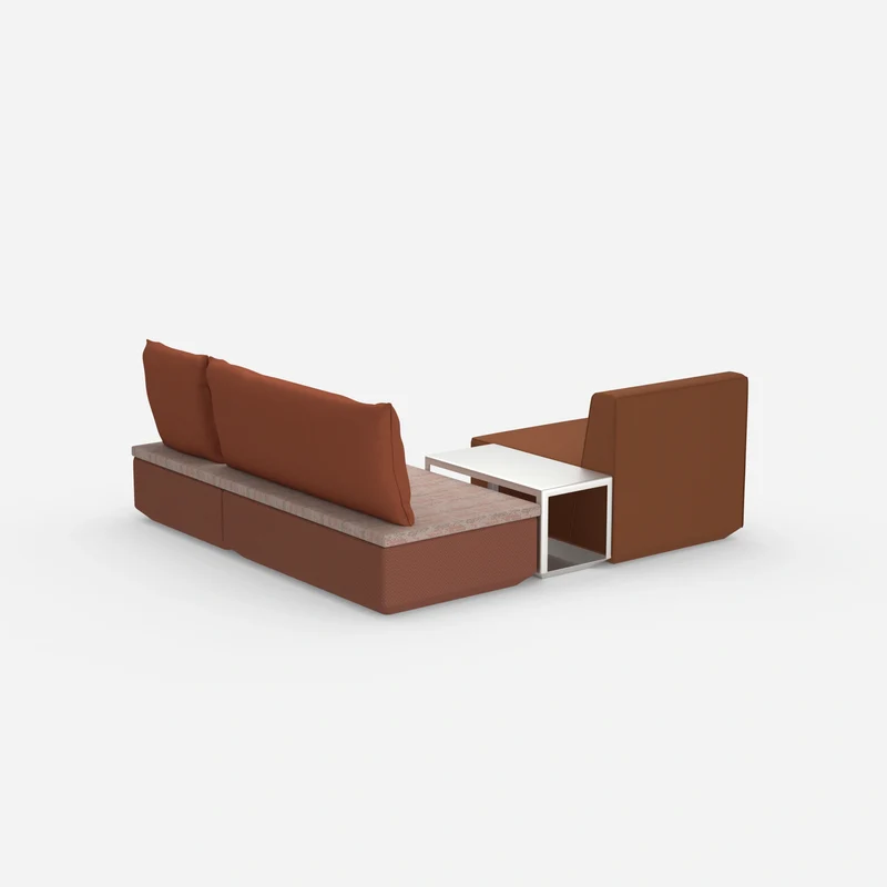 Pouf mit Topper