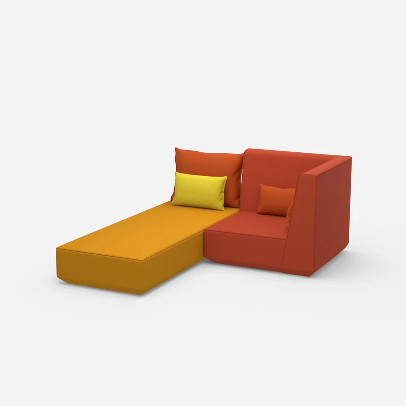 Schlafsofa mit Sessel