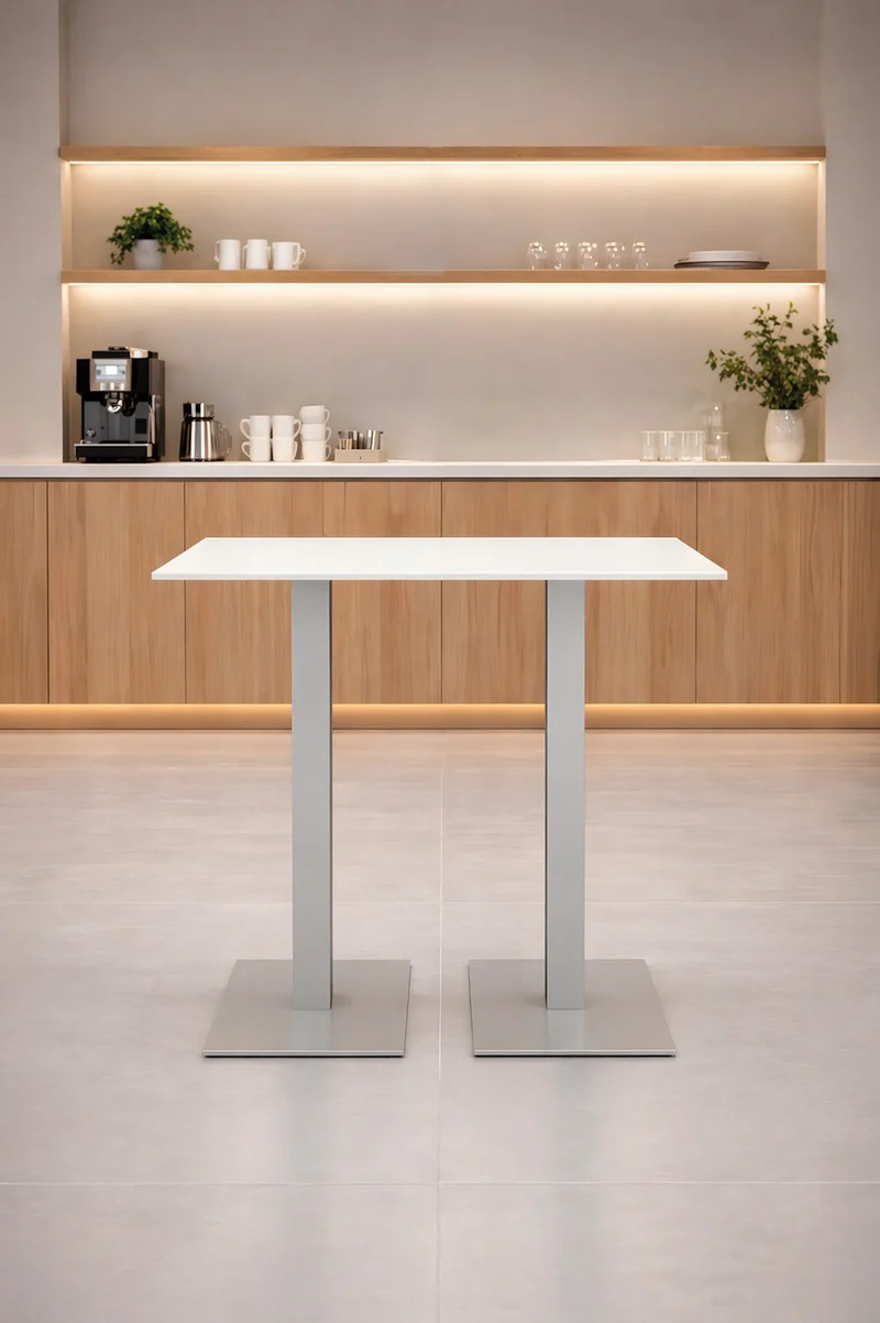 Table haute Newline rectangulaire - Pieds carrés