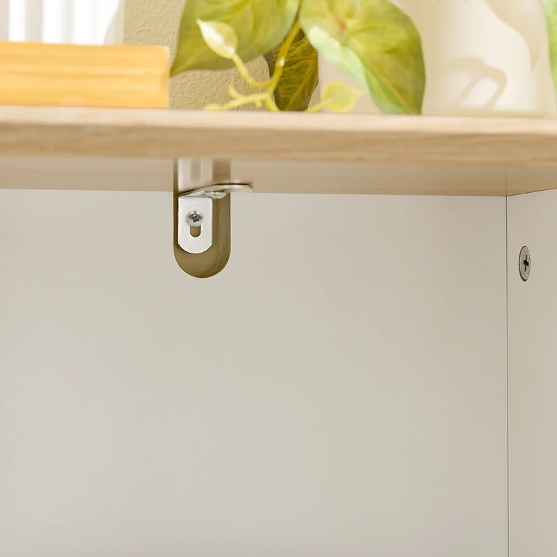 SoBuy BZR189-W Meuble de Rangement Salle de Bain Armoire Porte-Papier Toilette Porte Brosse WC avec 1 Porte