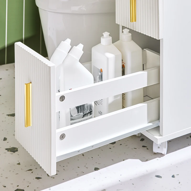 SoBuy BZR183-W Armoire Toilettes WC Support Papier Toilette Meuble de Salle de Bain