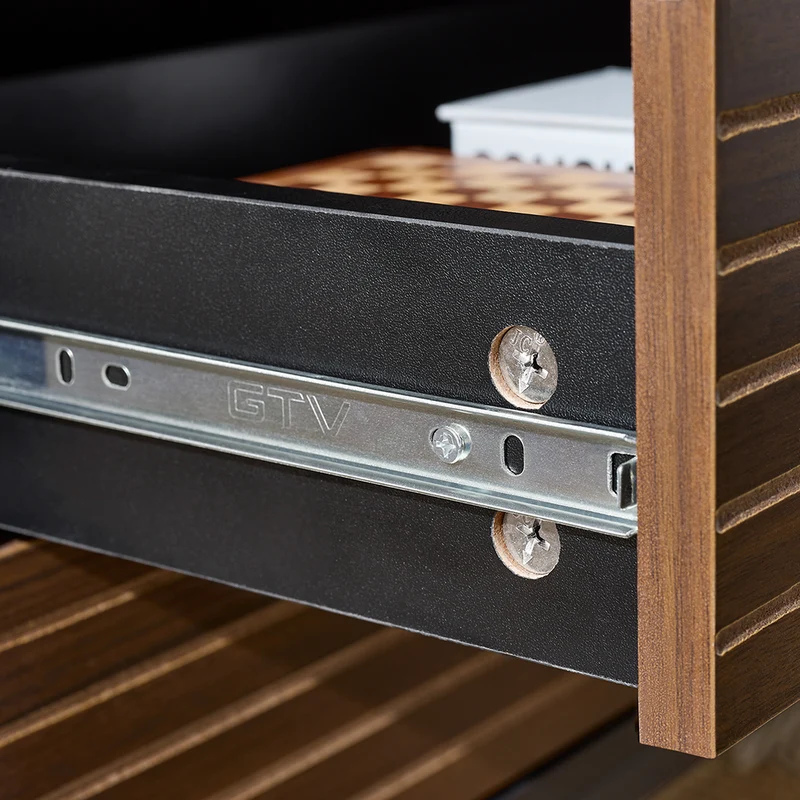 SoBuy FBT156-BR Bout de Canapé, Table de Chevet, Table de Nuit, Table d'Appoint avec 2 Tiroirs