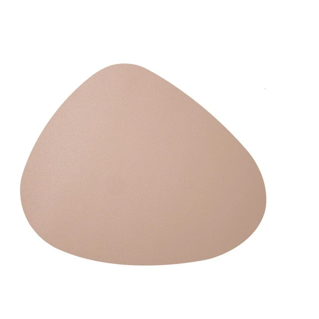 Set de Table Original Design Style Cuir Beige Uni Rond Ovale Moderne