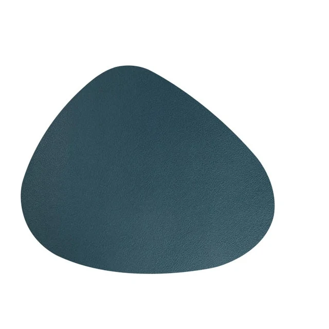 Set de Table Original Design Style Cuir Vert Foncé Uni Rond Ovale Moderne