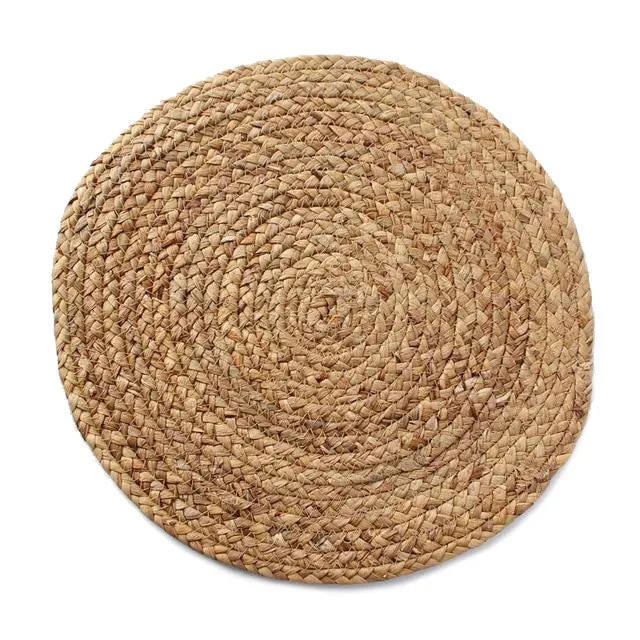 Set de Table Cercle Rond Rotin & Lin Naturel Fait à la main